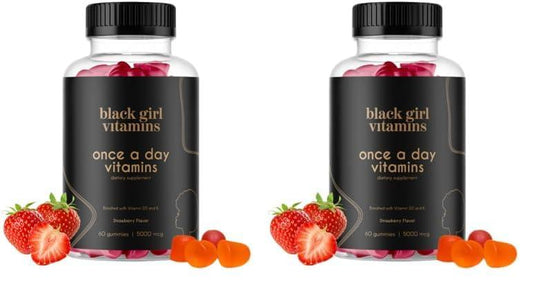 Paquete de gominolas multivitamínicas Black Girl Vitamins para mujer sabor fresa
