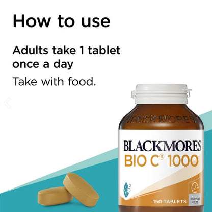 Blackmores vitamina c detalle tabletas envase