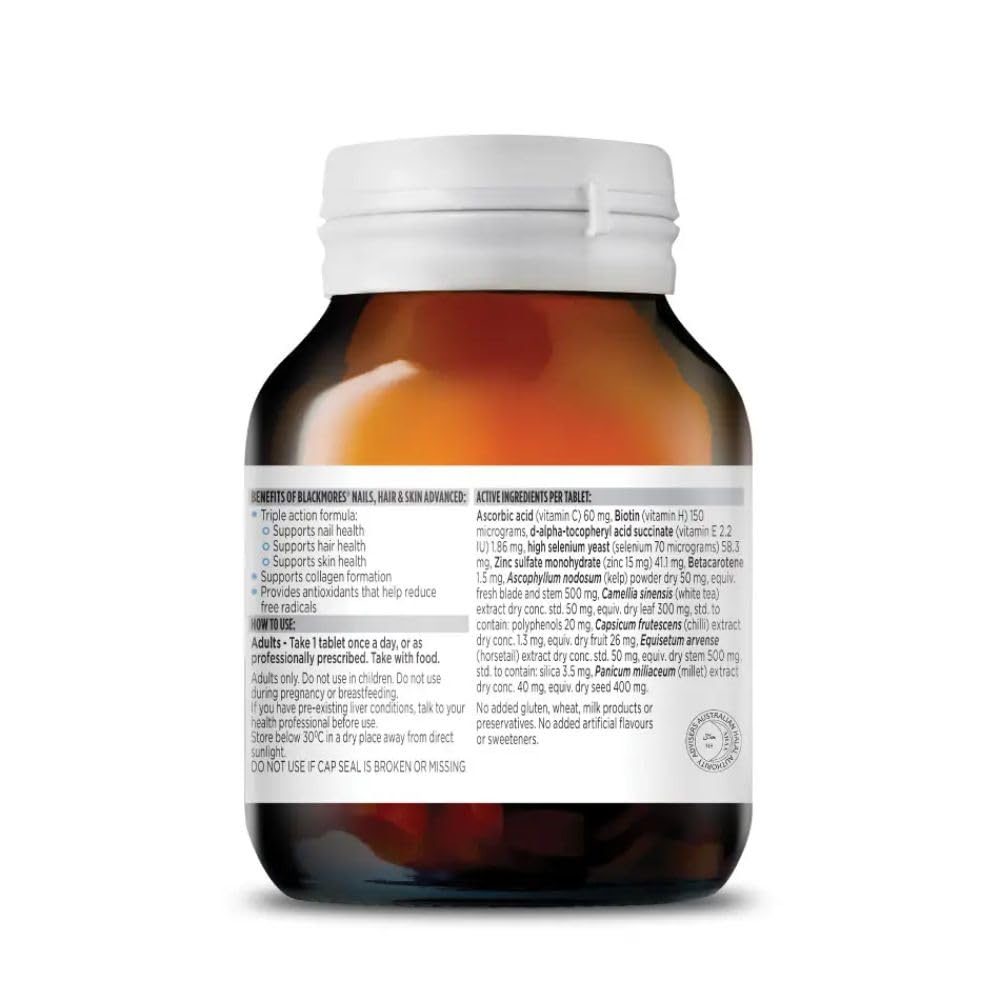 Lado posterior envase vitaminas Blackmores