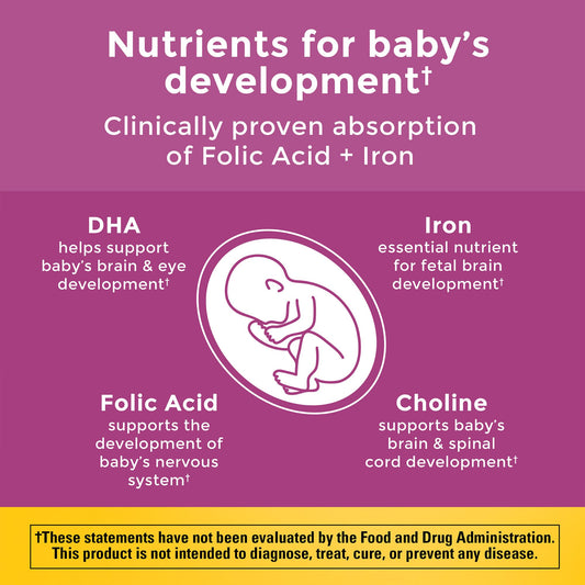 Blister de softgels prenatales Nature Made rojo