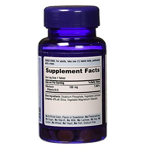 Blíster tabletas Puritan's Pride Vitamina B-2 100