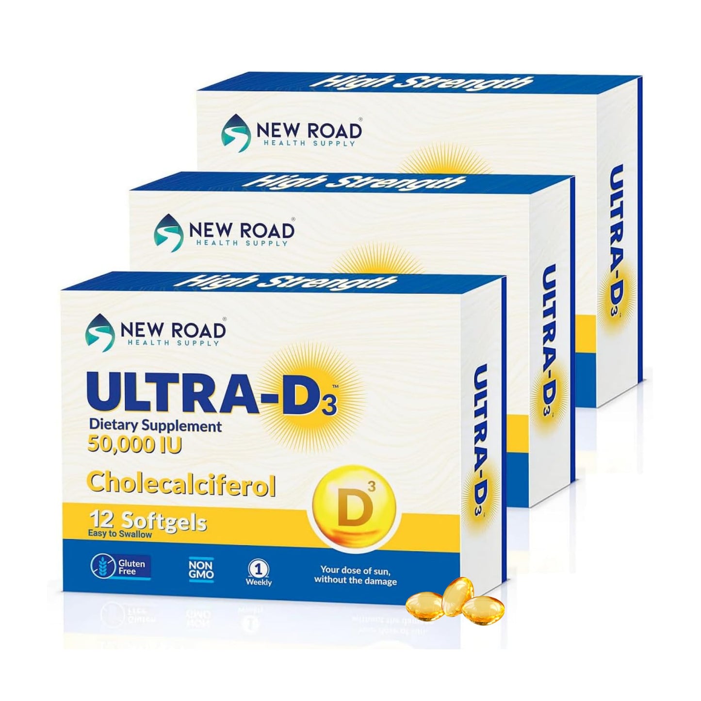 Blísters ULTRA-D3 cápsulas de vitamina D3 50000 IU