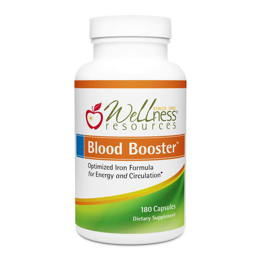 Botella Blood Booster Wellness Resources suplemento hierro
