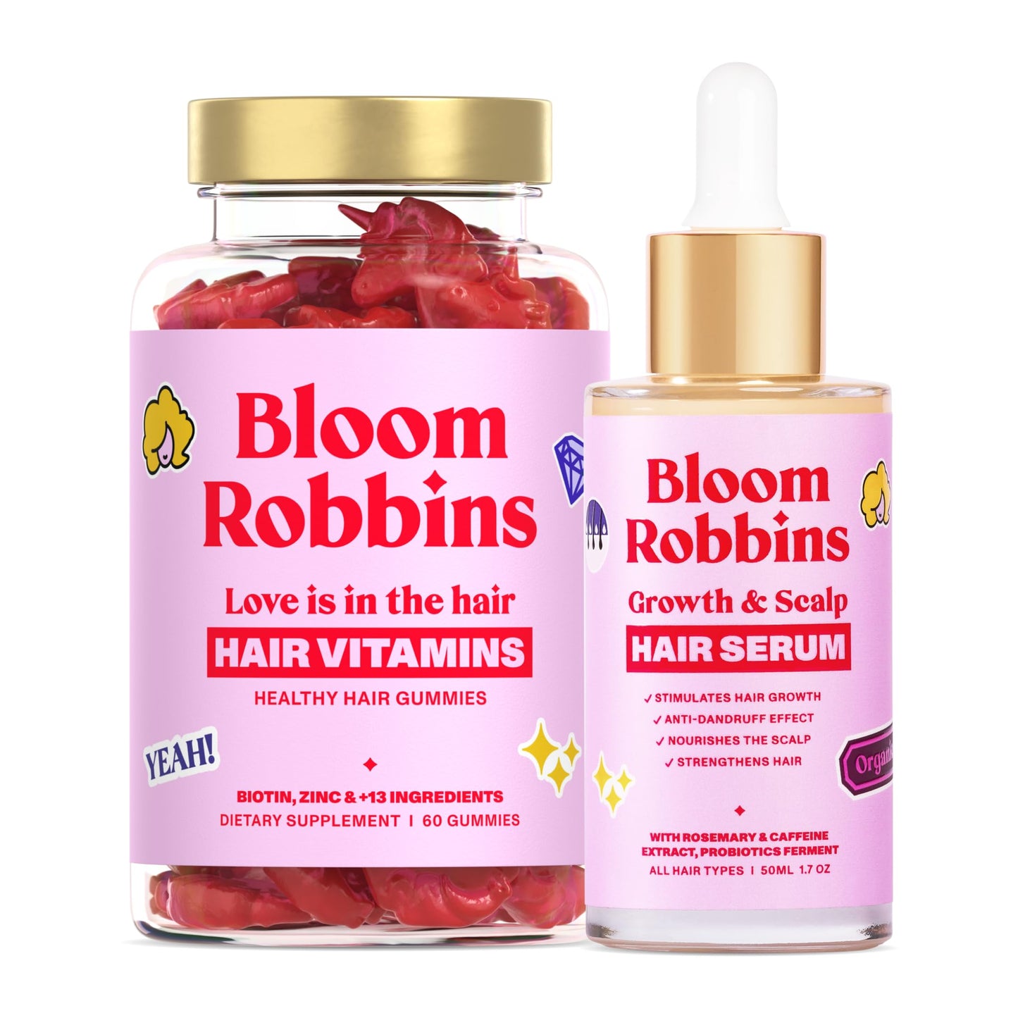 Bloom Robbins gomitas para crecimiento saludable de cabello