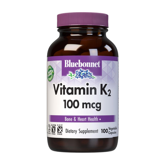 Bluebonnet cápsulas vegetarianas vitamina K2 envase 100 unidades