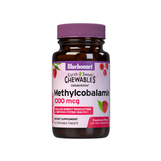 Bluebonnet EarthSweet vitamina b12 metilcobalamina 60 tabletas masticables