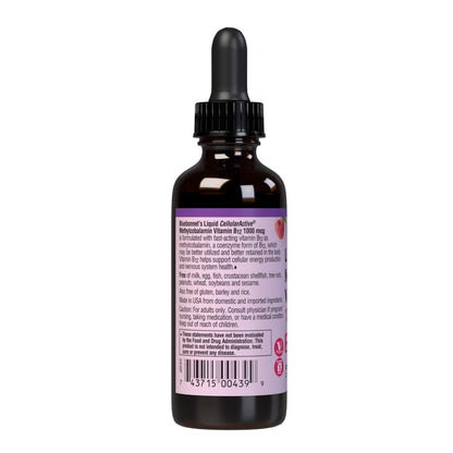 Bluebonnet gotas líquidas vitamina b12 para salud del sistema nervioso