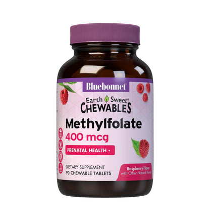 Bluebonnet Metilfolato Activo 400 mcg frascos tabletas masticables