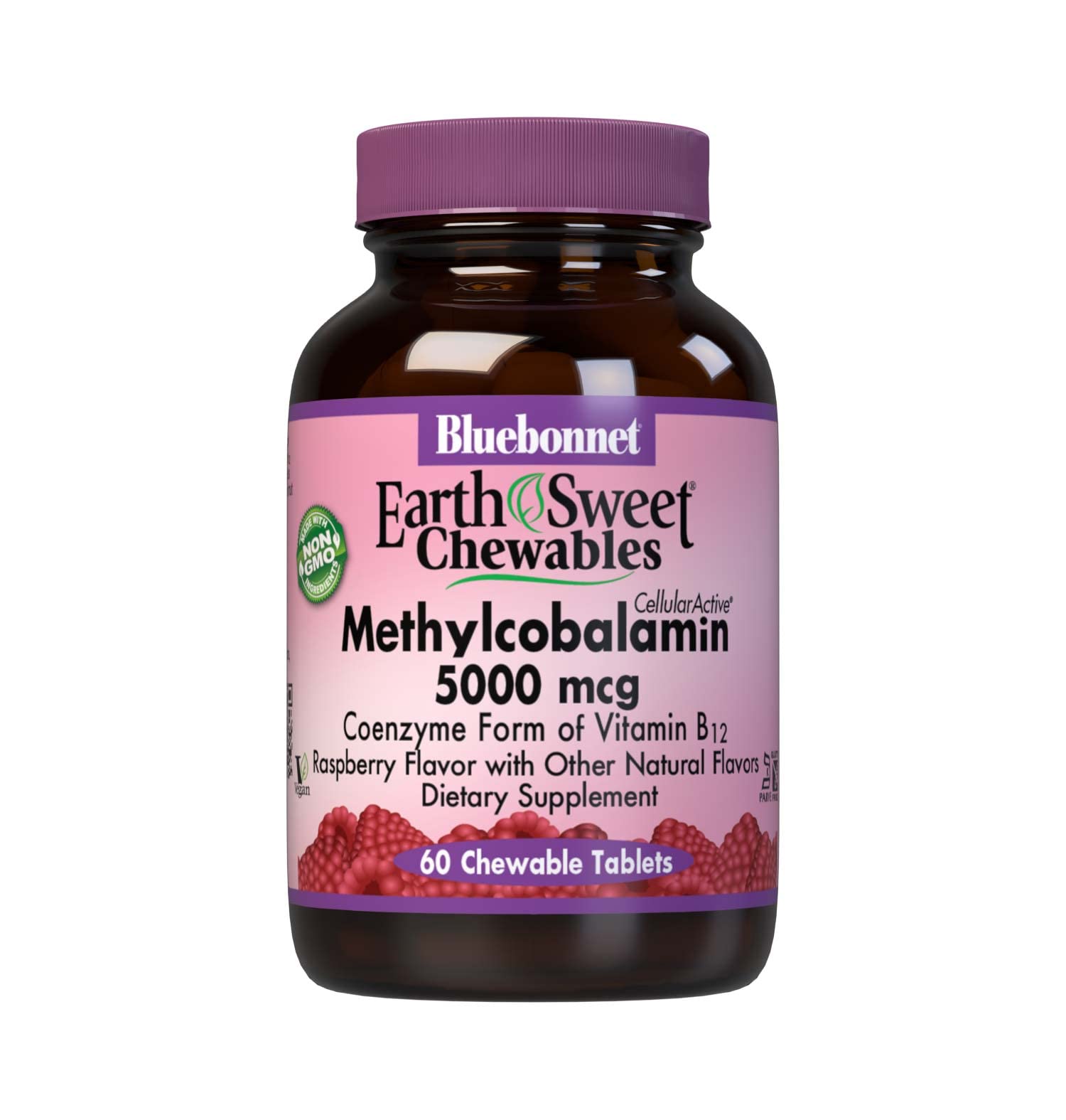 Bluebonnet tableta masticable B12 metilcobalamina sabor frambuesa