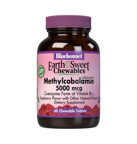 Bluebonnet tableta masticable B12 metilcobalamina sabor frambuesa