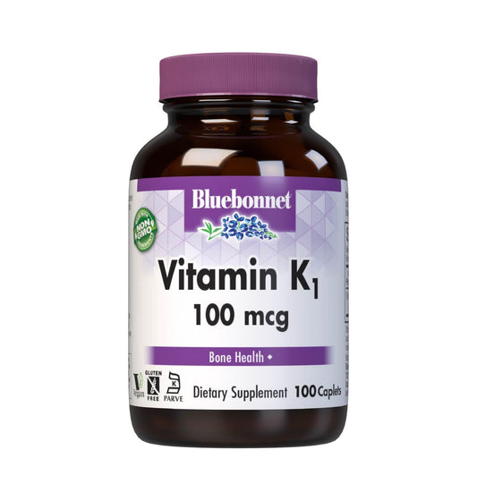 BlueBonnet tabletas vitamina K1 para salud ósea y huesos fuertes