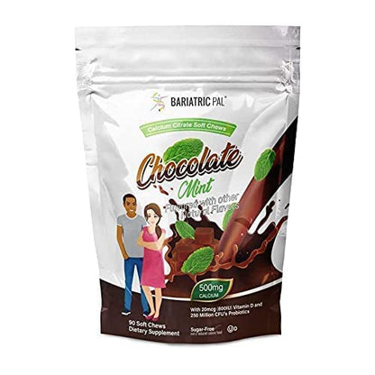 Bolsa de masticables suaves de calcio sabor menta chocolate BariatricPal