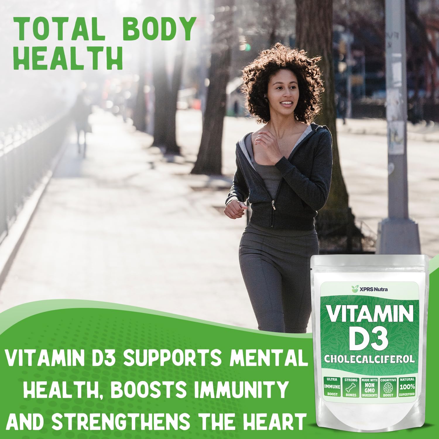 Bolsa polvo vitamina d3 XPRS Nutra 8 onzas