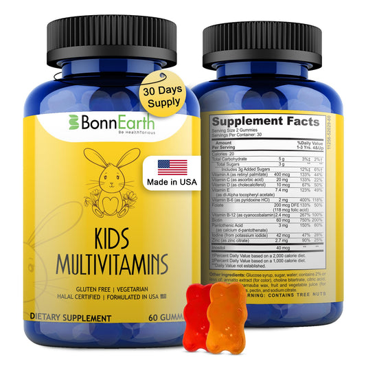 BonnEarth multivitaminas para niños multicolor gomas