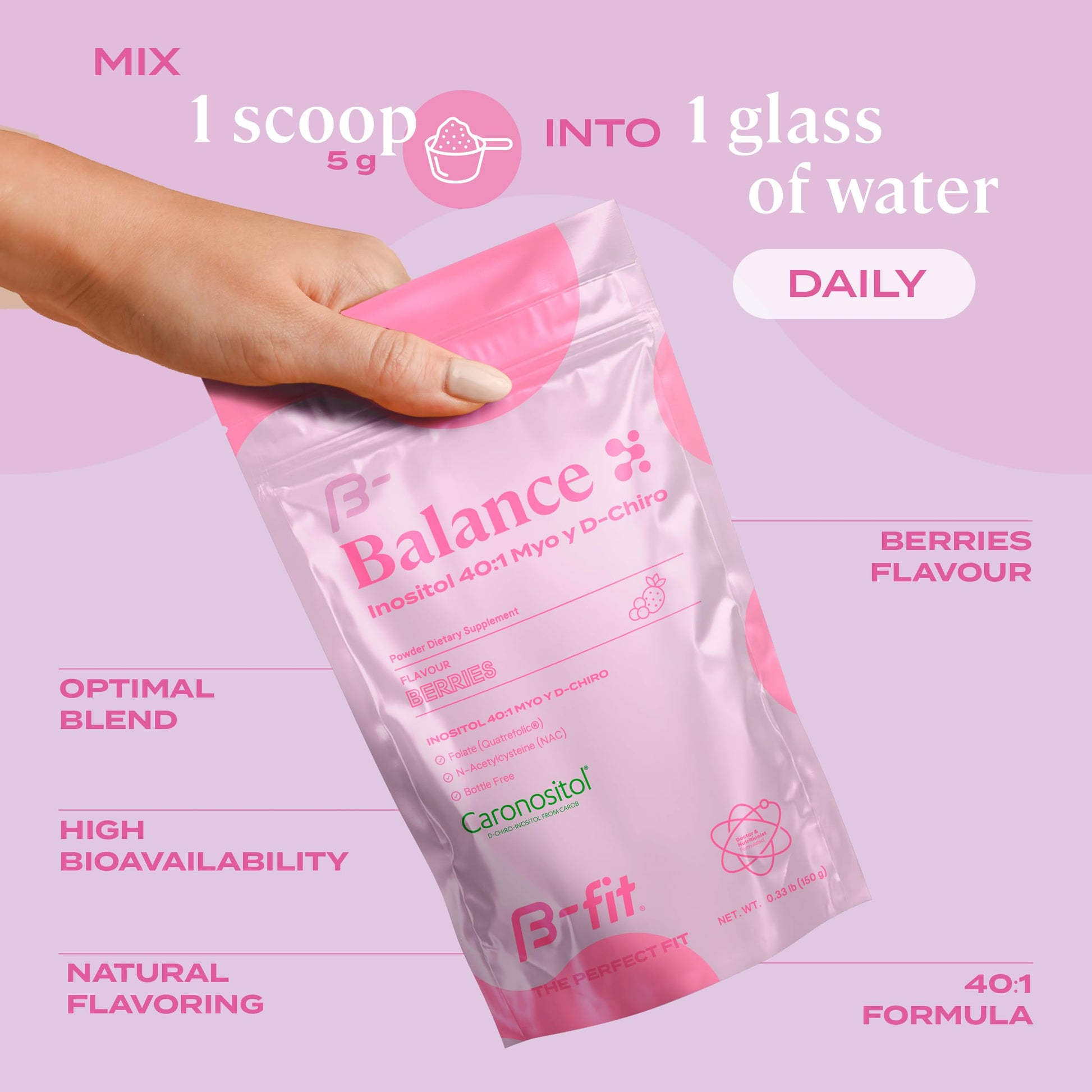 bote B-FIT B Inositol Balance suplemento sin aditivos
