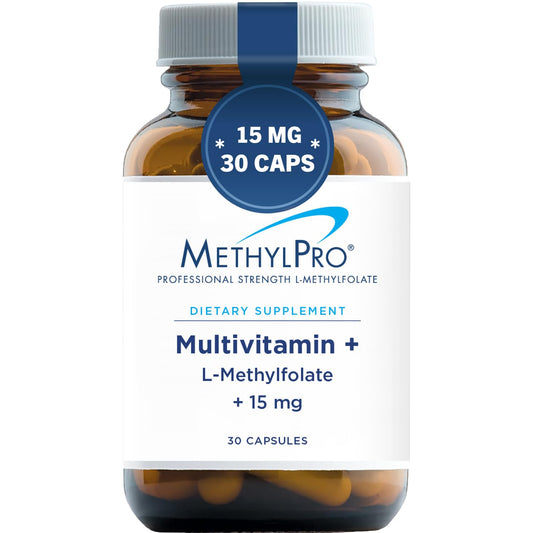 Botella de MethylPro Multivitamina con L-Metilfolato 15mg