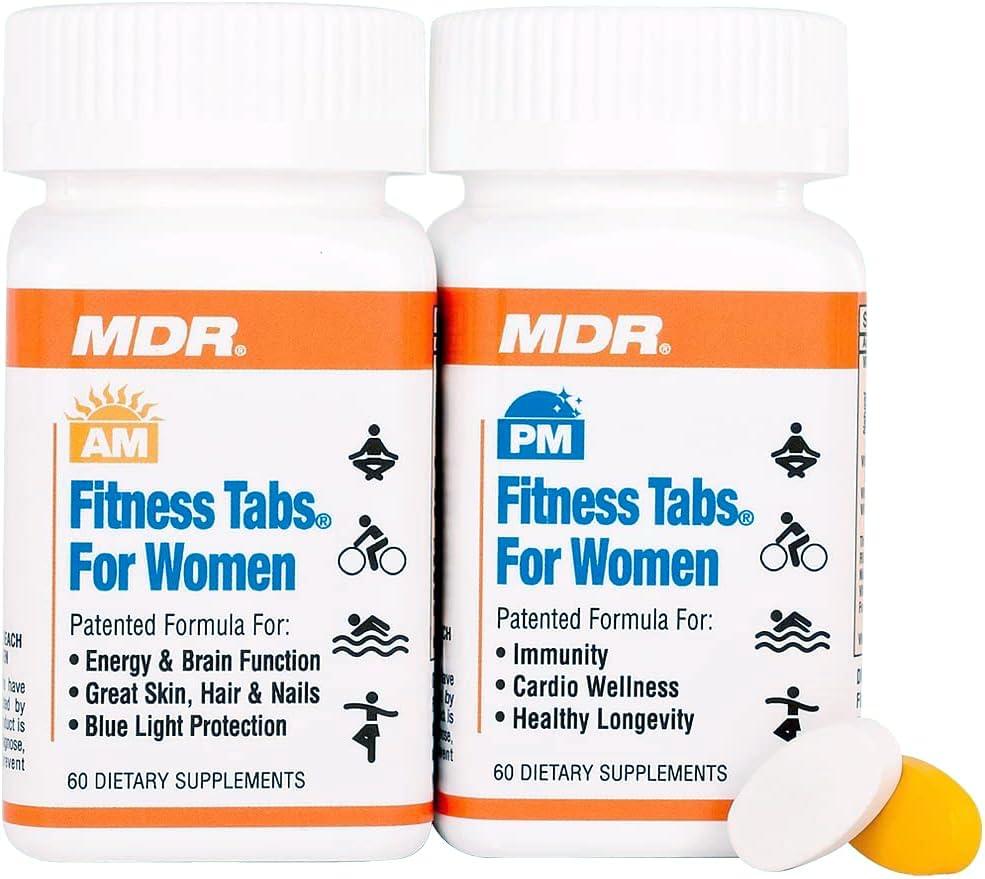 Bote de multivitaminas MDR Fitness Tabs para mujeres
