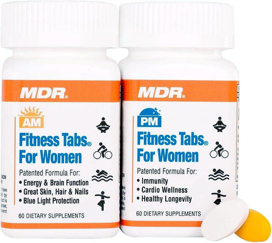Bote de multivitaminas MDR Fitness Tabs para mujeres