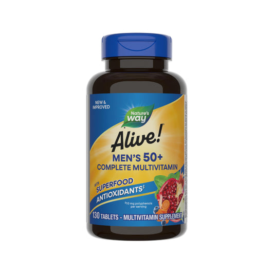 Botella multivitamínico hombres 50+. 130 tabletas.