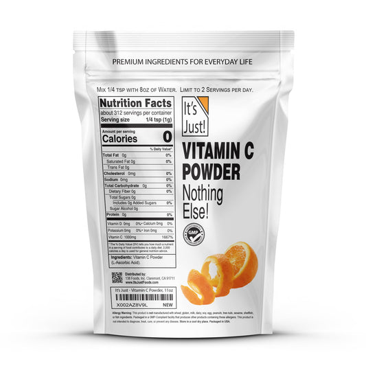 Bote polvo vitamina c It's Just! para salud e inmunidad