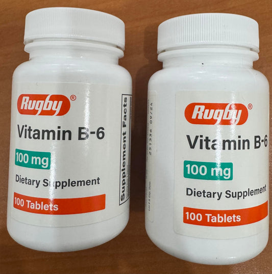 Bote de suplementos dietéticos Rugby B6