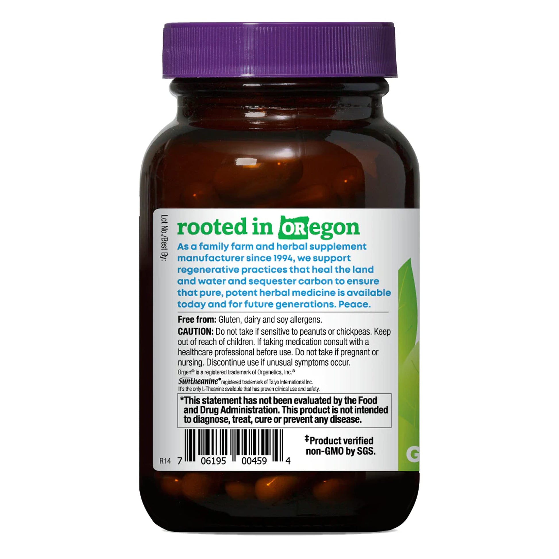 Bote Stress Guard mostrando ingredientes.