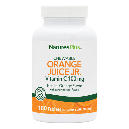 bote de vitamina c masticable sabor naranja nature's plus