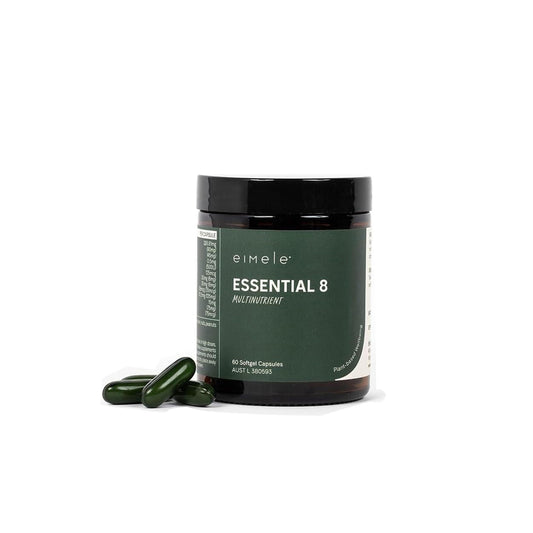 Botella de 60 tabletas de multivitamina Essential 8 de eimele