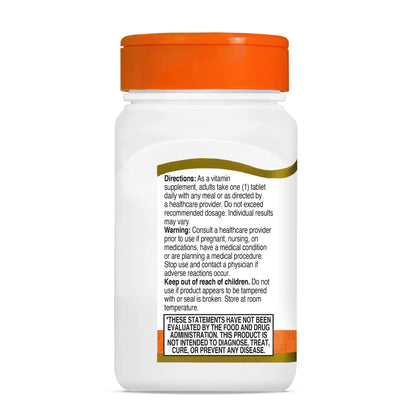 Botella abierta vitamina c 21st century tabletas