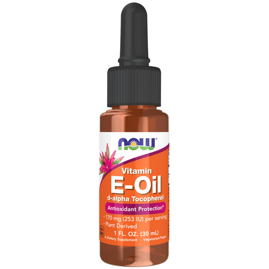 botella aceite natural vitamina e now foods antioxidante