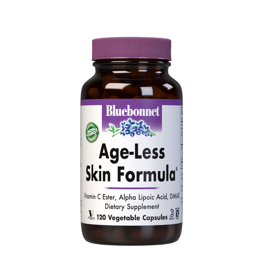Botella de cápsulas Age-Less Skin Formula de Bluebonnet