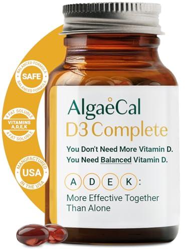 Botella Algaecal D3 Completo vitaminas ADEK 60 softgels