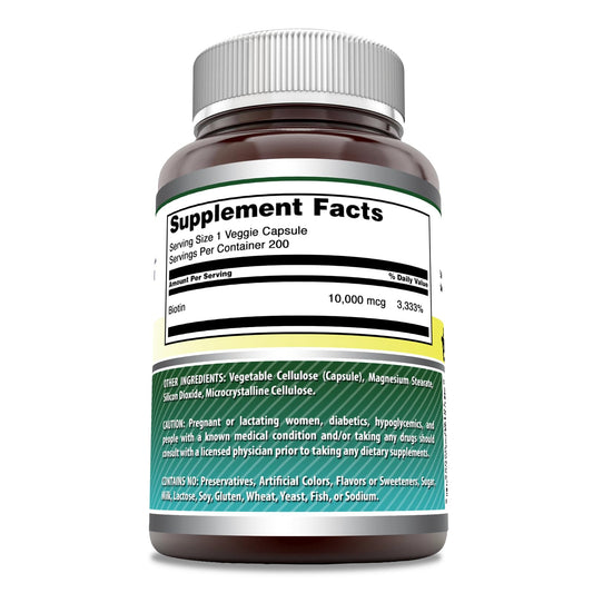 botella Amazing Formulas biotina 200 cápsulas vegetales