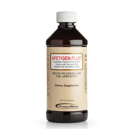 Botella Apetigen Plus suplemento líquido sabor naranja 16oz