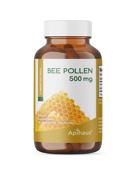 Botella de Apihaus Polen de Abeja 500mg con cápsulas