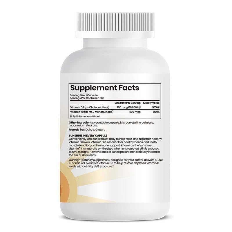 Botella Arofum suplemento vitamina d3 k2 aceite de coco
