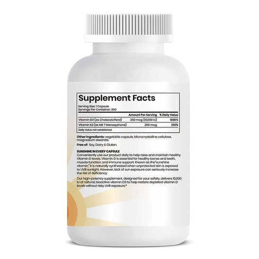 Botella Arofum suplemento vitamina d3 k2 aceite de coco
