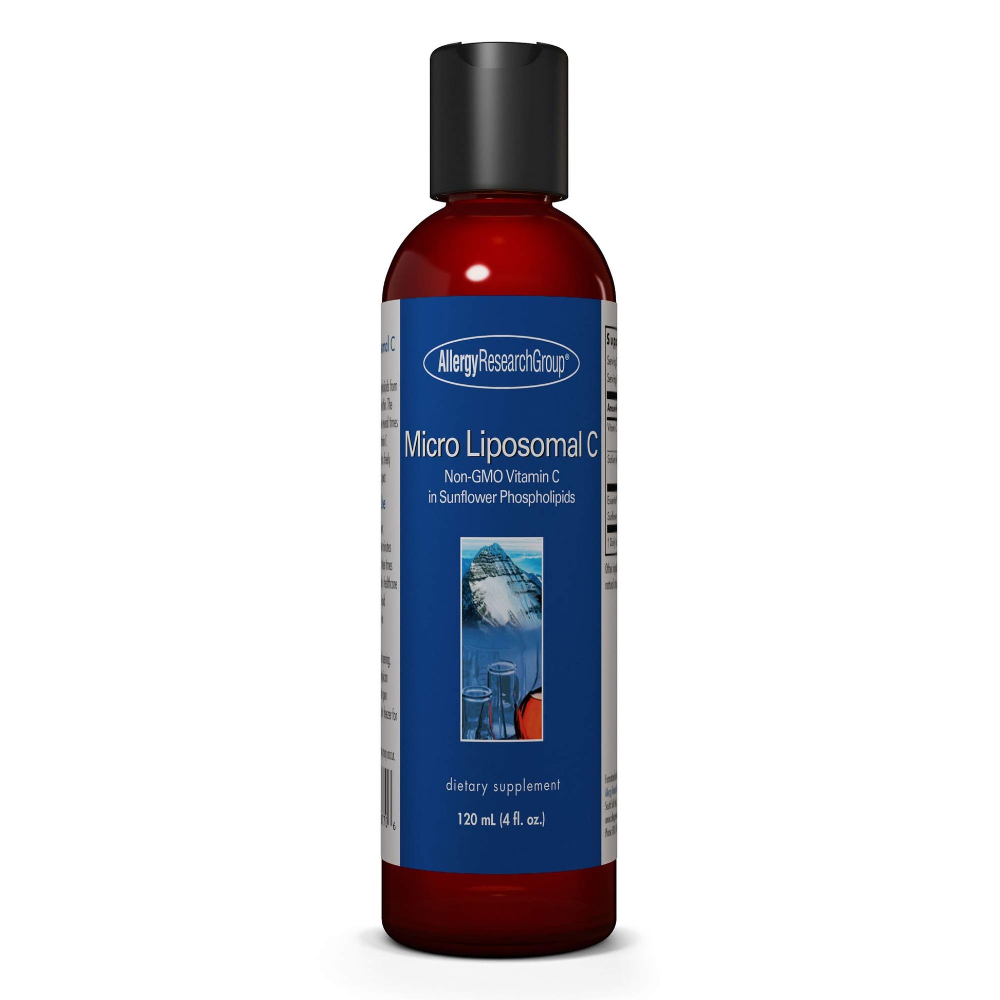 Botella azul vitamina c líquida micro liposomal 1000 mg