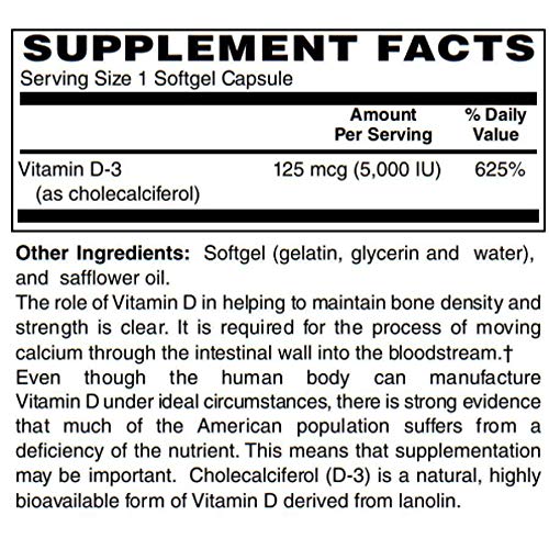 Botella BariatricPal vitamina d3 250 cápsulas blandas vegetarianas