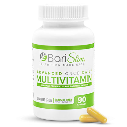 Botella BariSlim multivitamina avanzada para bariátricos con hierro