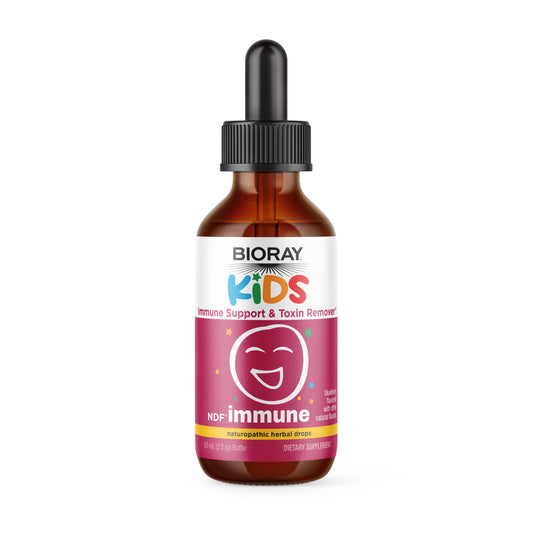 Botella de BIORAY NDF Immune con gotero para soporte inmune.