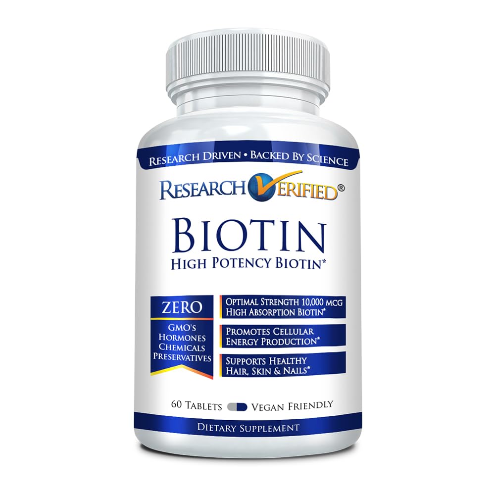 Botella de biotina pura extra fuerza 10000 mcg 60 tabletas
