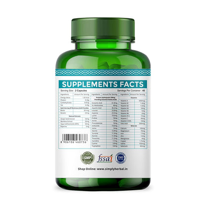 Botella de biotina de Simply Herbal