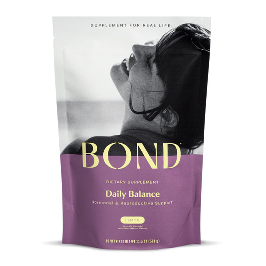 Botella de BOND Hormone Balance multivitaminas para mujeres