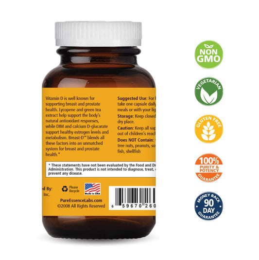 Botella Breast D Pure Essence con ingredientes naturales
