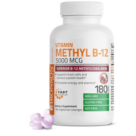Botella Bronson Metil B12 5000 mcg apoyo energía cerebral