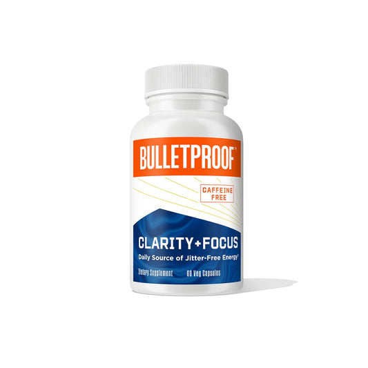 Botella Bulletproof cápsulas claridad y enfoque sin cafeína