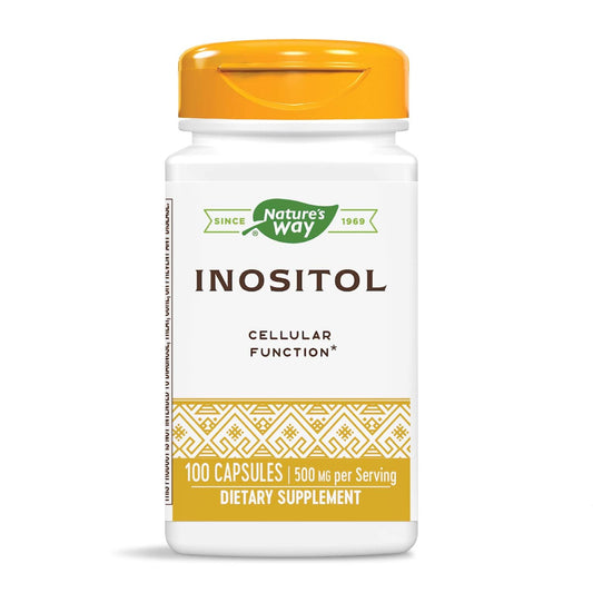 Botella de cápsulas de inositol Nature's Way 500 mg 100 cápsulas