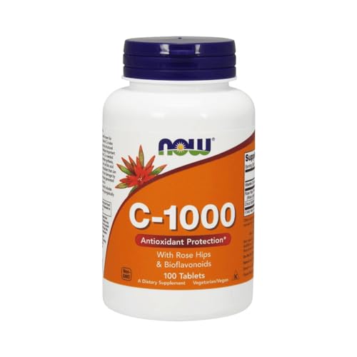 Botella de cápsulas vegetales Vitamina C-1000 NOW Foods