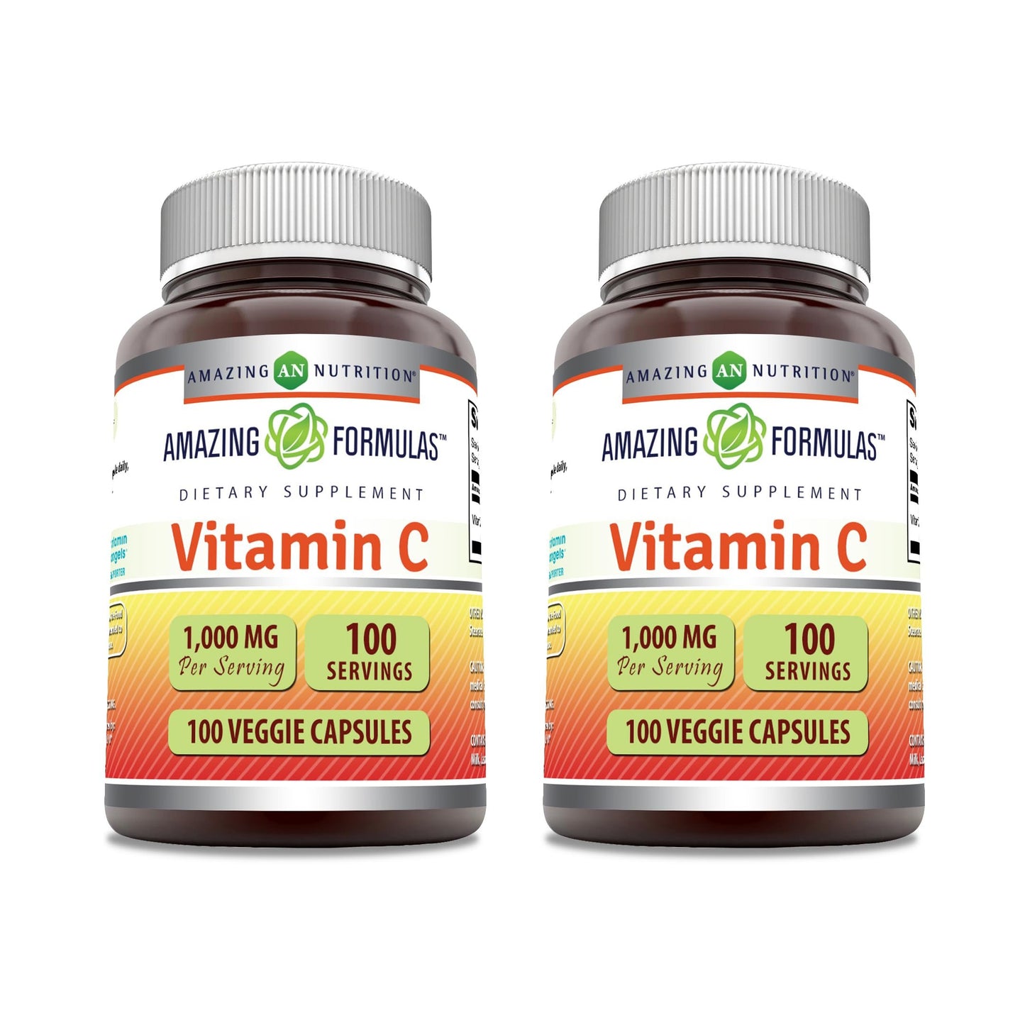 Botella de cápsulas vegetales vitamina C 1000mg Amazing Formulas